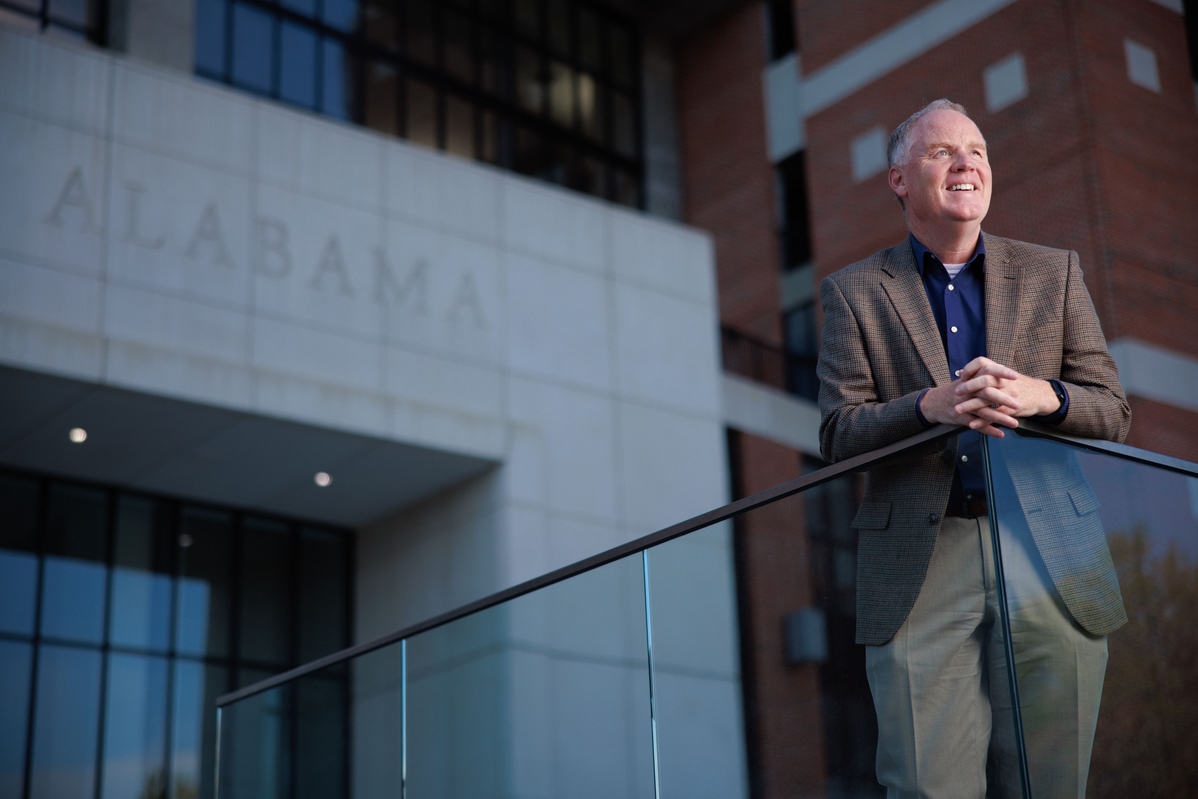 Dr. Andrew Billings outside Bryant-Denny Stadium