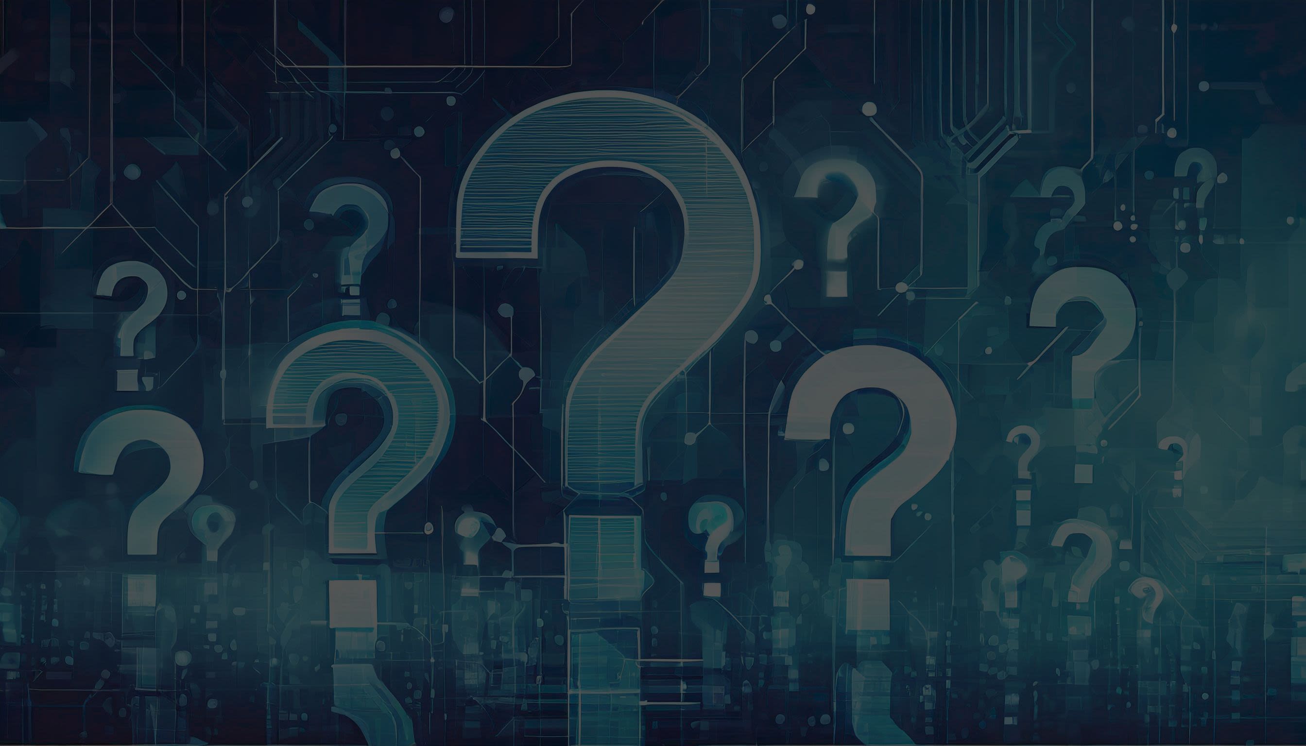background with various size question marks